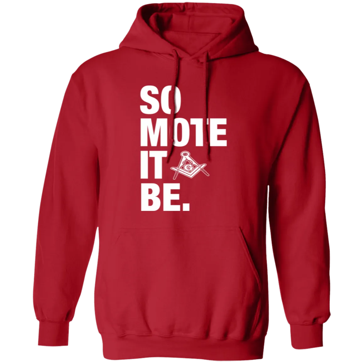 So Mote It Be Pullover Hoodie (red)
