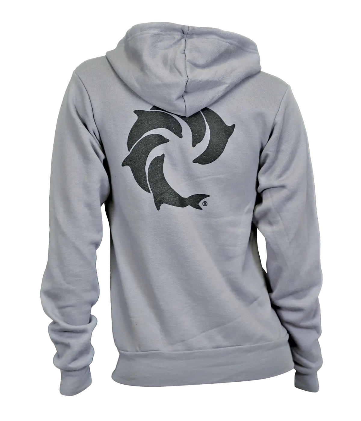 Solid Ladies Zip Hooded Sweatshirt