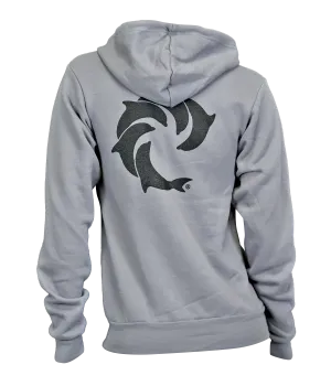 Solid Ladies Zip Hooded Sweatshirt