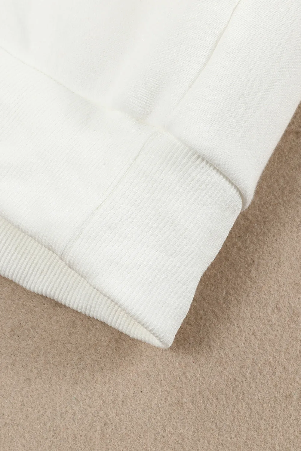 Sonya Quarter Zip Dropped Shoulder Sweatshirt