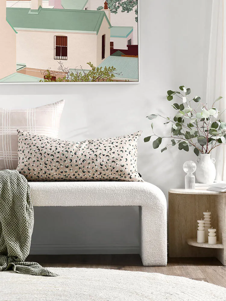 Spotted Linen Cushion - 80x40cm