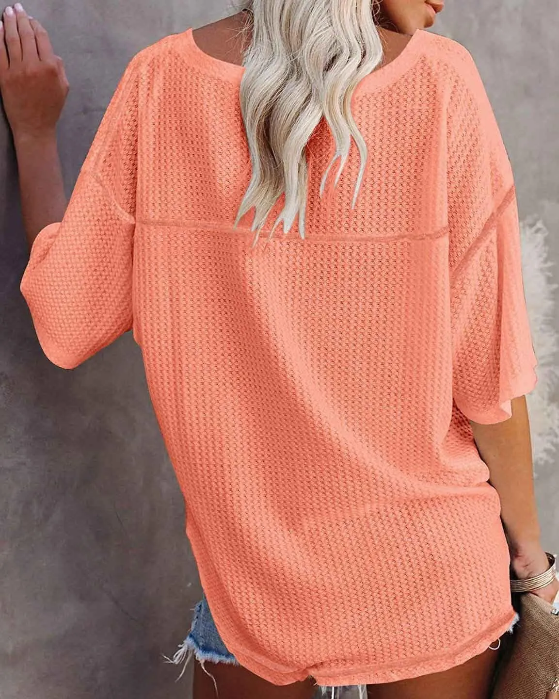 Stunncal V-Neck Dolman Sleeve Top