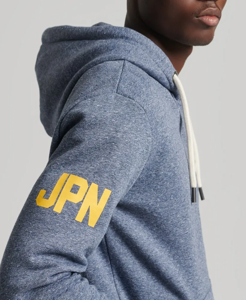 Superdry Vintage Logo Classic Zip Hoodie Blue Grit