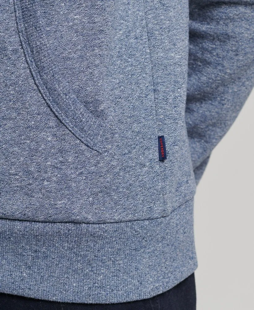 Superdry Vintage Logo Classic Zip Hoodie Blue Grit