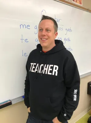 Teacher (White) | Black Hoodie