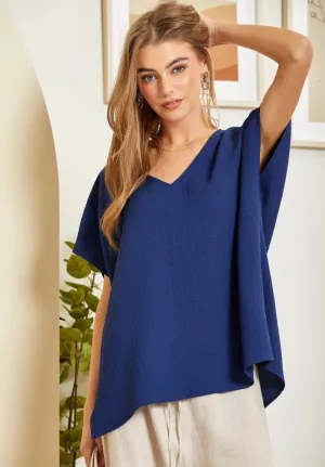 Textured V-Neck Top