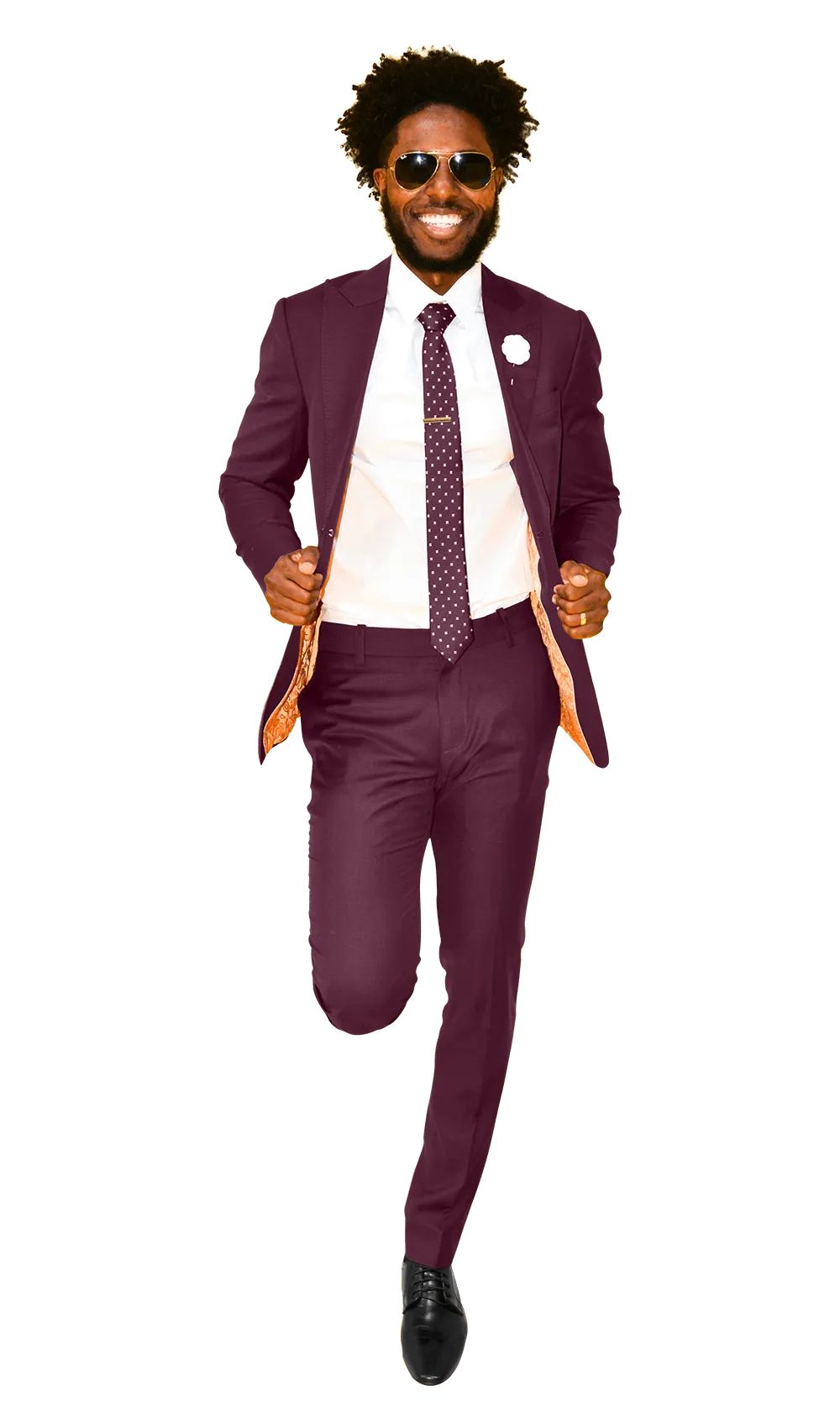 The Regal Burgundy Suit