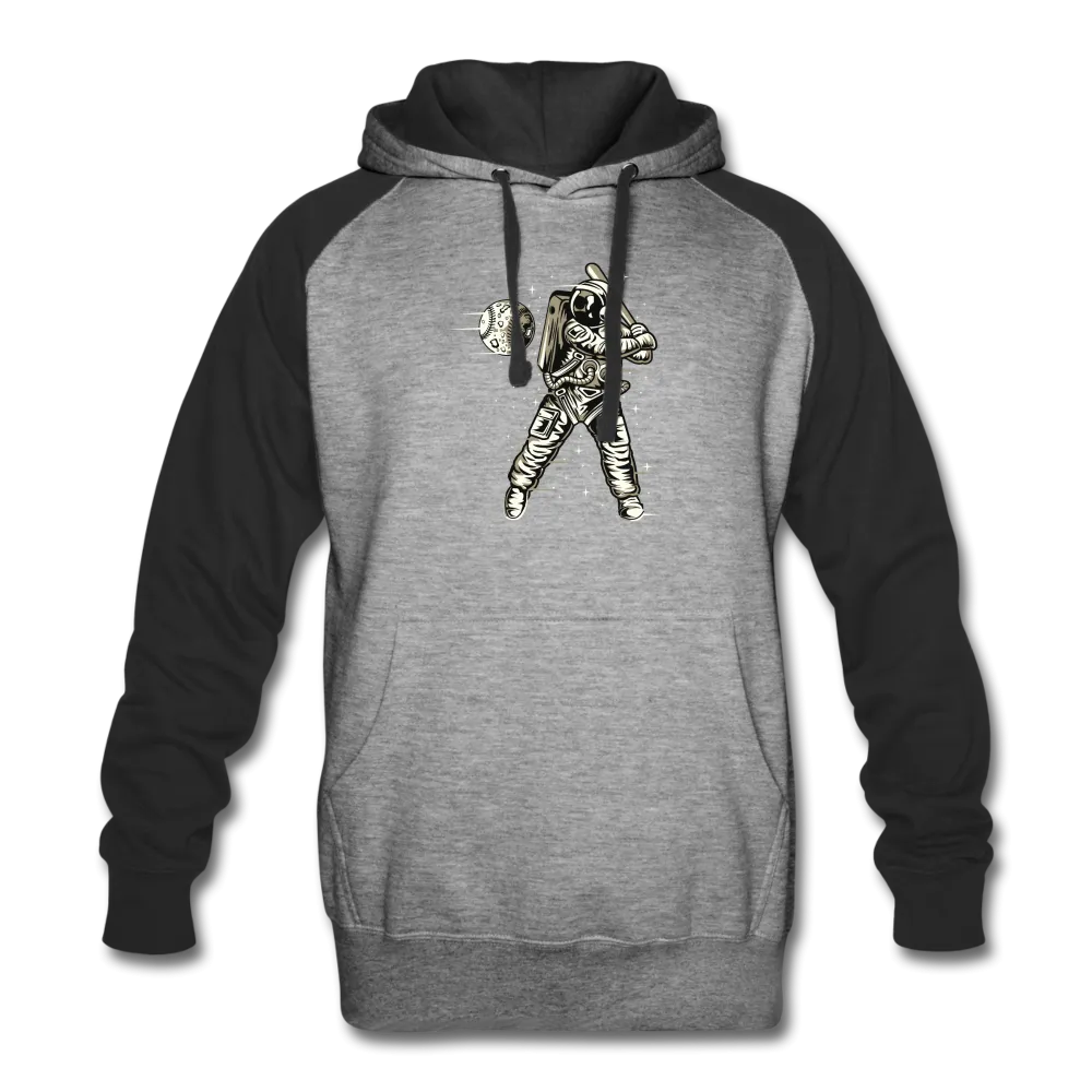UNISEX BASEBALL PLAYER IN SPACE Colorblock Hoodie