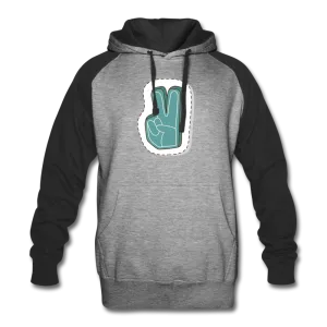 UNISEX PEACE SIGN Colorblock Hoodie