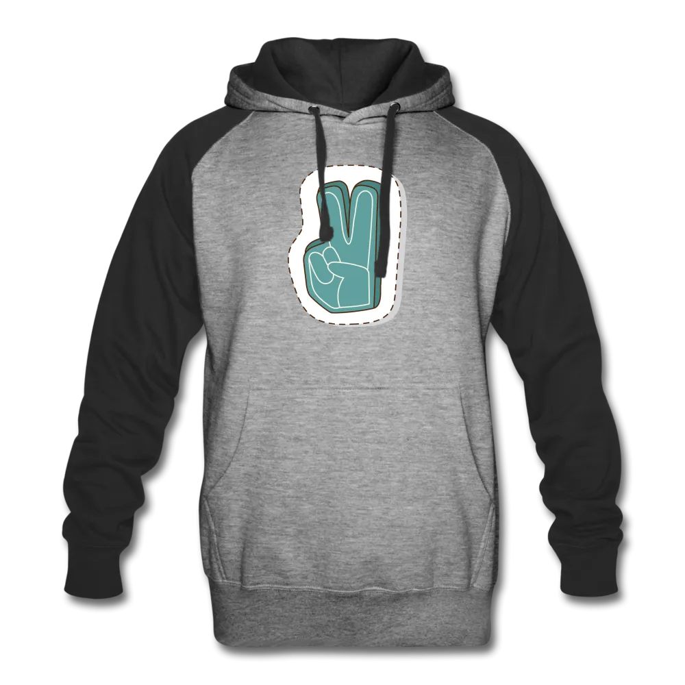 UNISEX PEACE SIGN Colorblock Hoodie