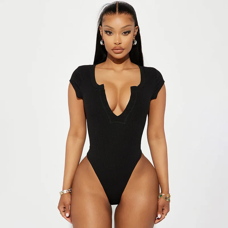 V neck Basic Jumpsuit