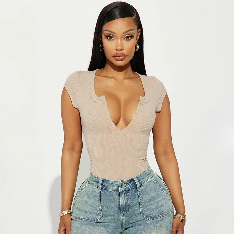 V neck Basic Jumpsuit