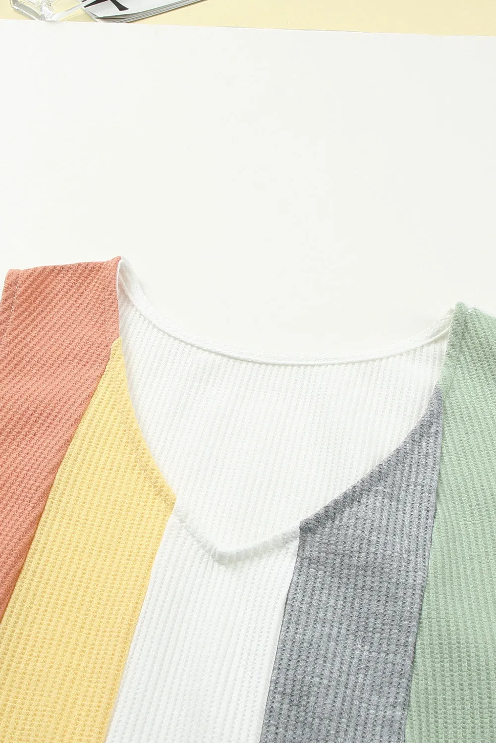 V-Neck Waffle Knit Tank Top