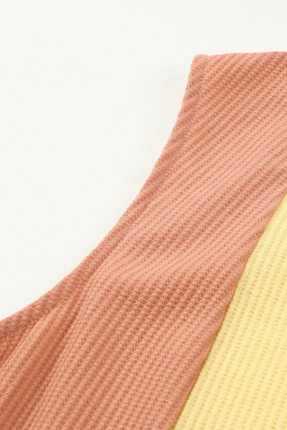 V-Neck Waffle Knit Tank Top