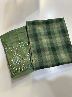 Veezel -Green- unstitched 2 piece suits by ABC