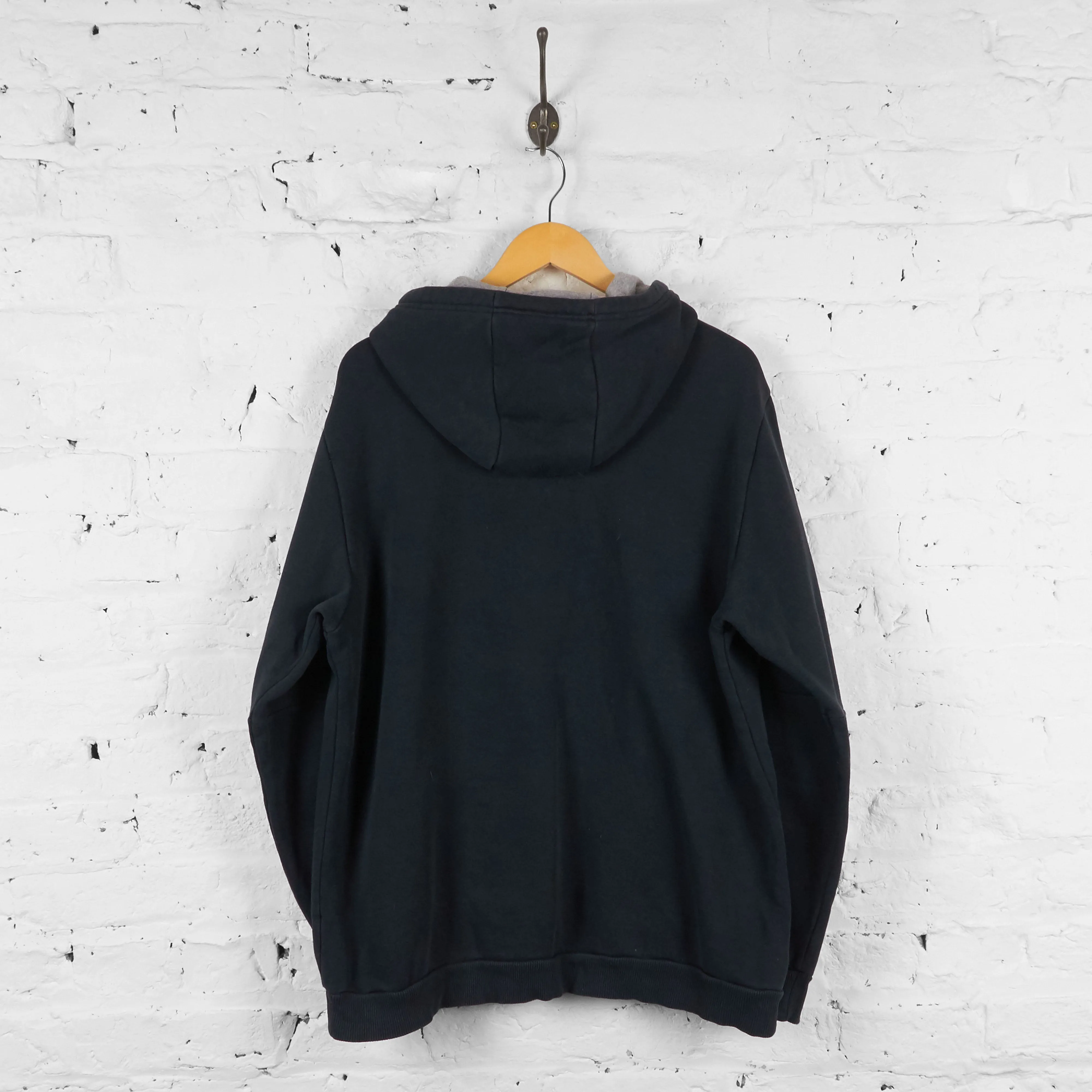 Vintage Adidas 1/4 Zip Hoodie - Black - XL