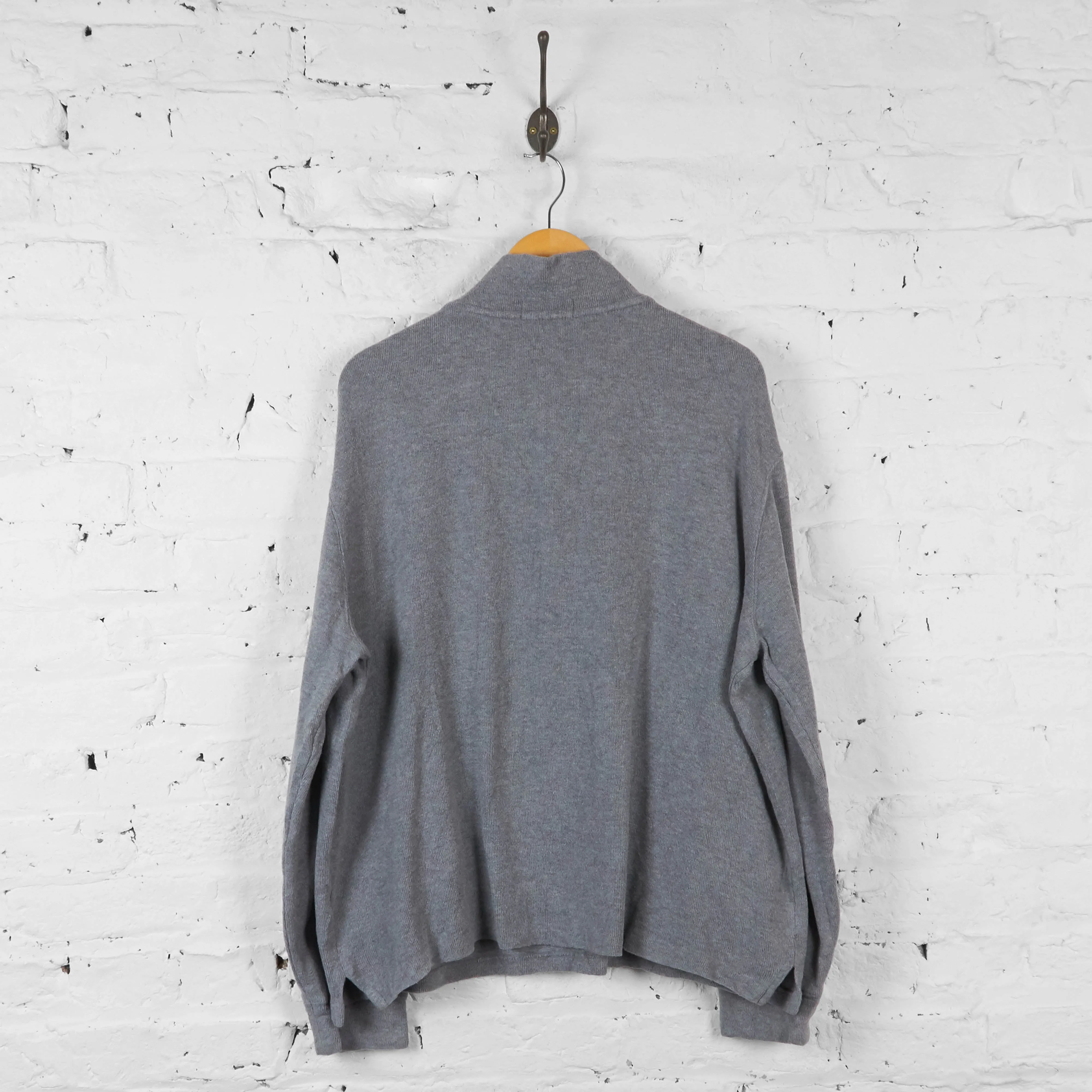Vintage Ralph Lauren 1/4 Zip  Sweatshirt - Grey - L