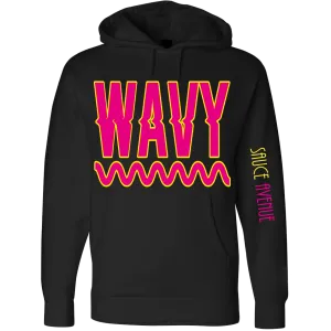 Wavy | Black Hoodie