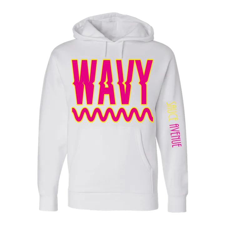 Wavy | White Hoodie