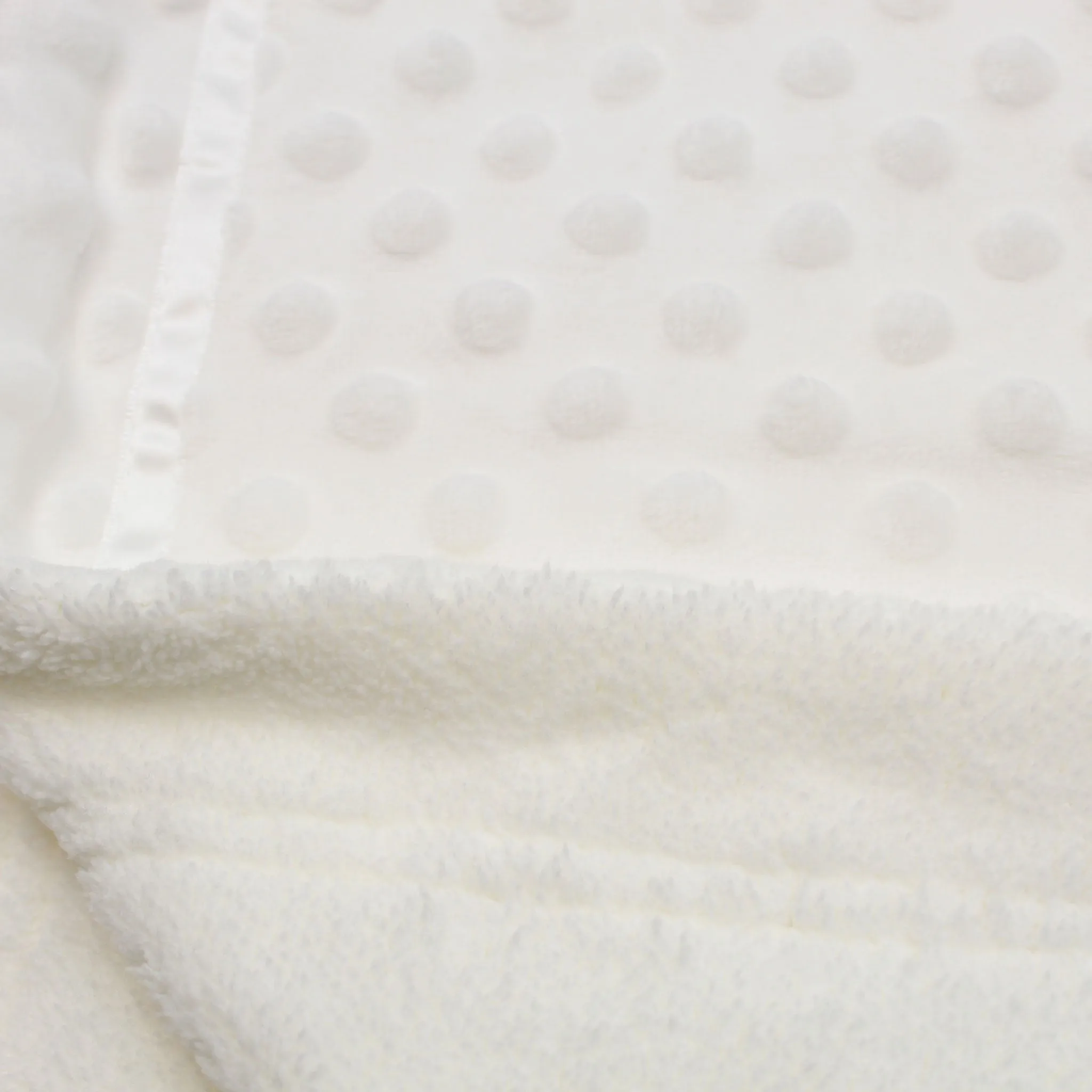 White Bubble Bow Blanket with Bow