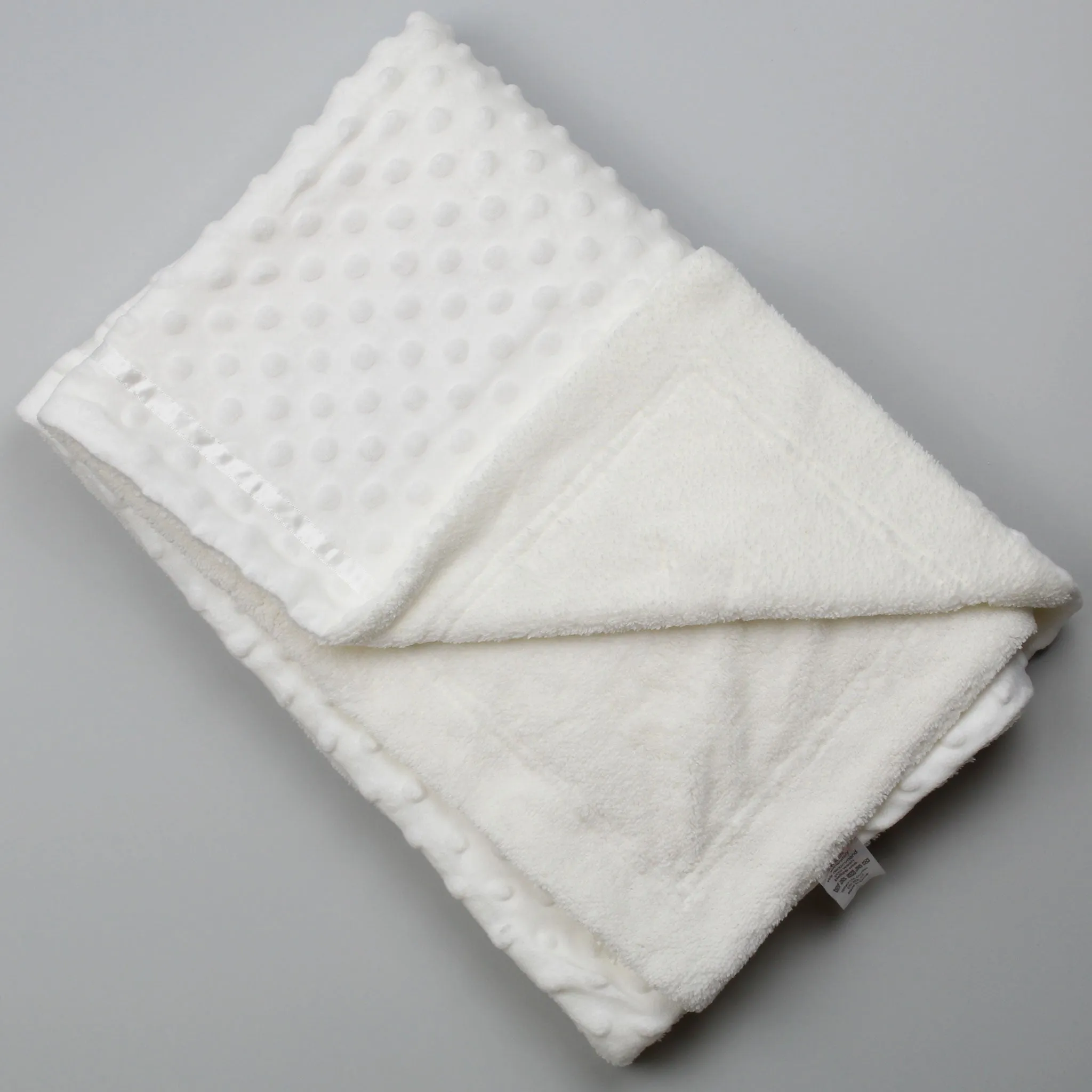 White Bubble Bow Blanket with Bow