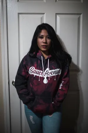White SA Drip | Volcano Red Hoodie