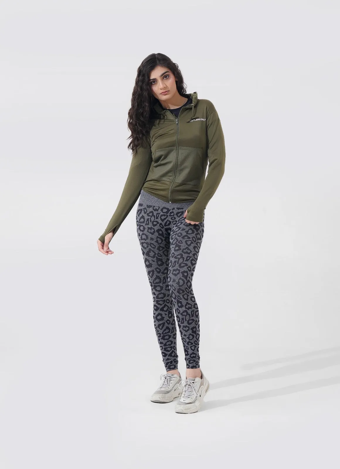 Women Sleek Hoodie - Olive