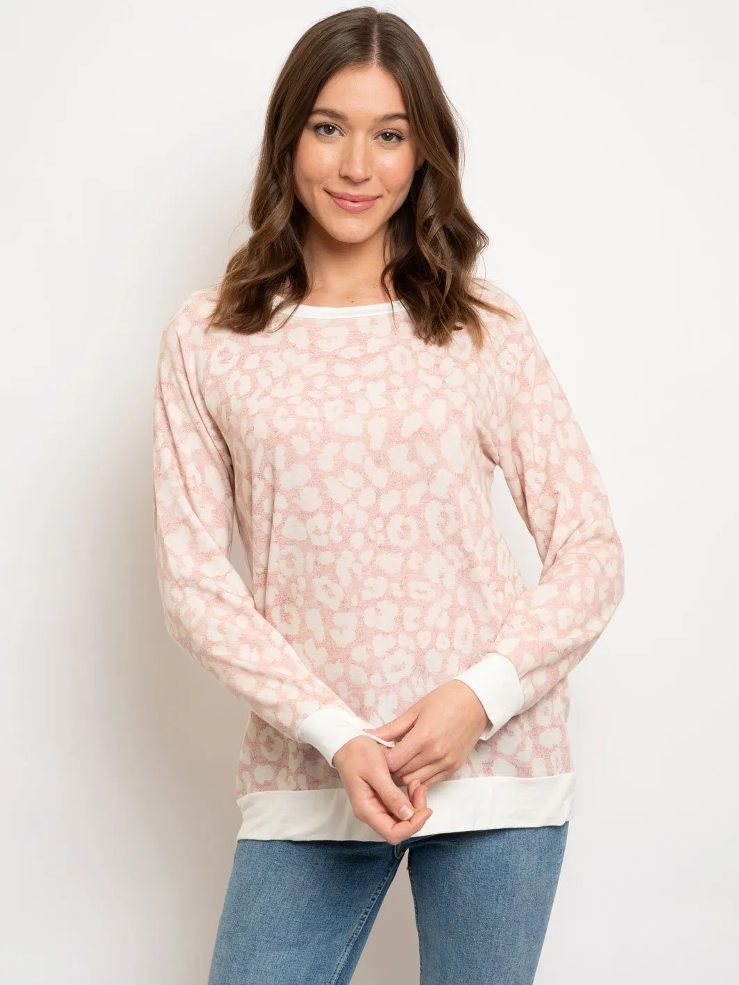WOMEN'S LONG SLEEVE PRINT TOP