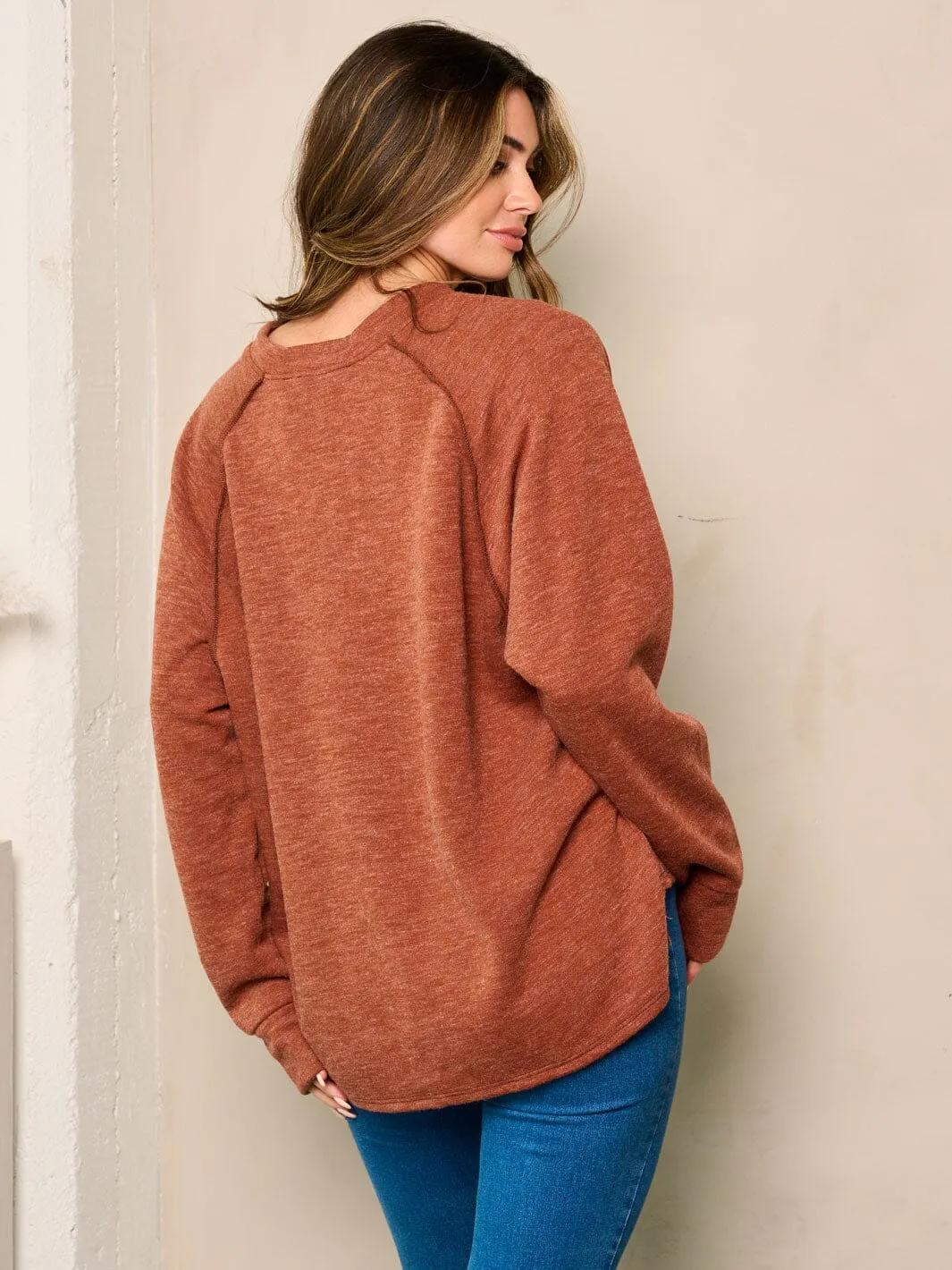 WOMEN'S LONG SLEEVES LOOSE FIT TOP