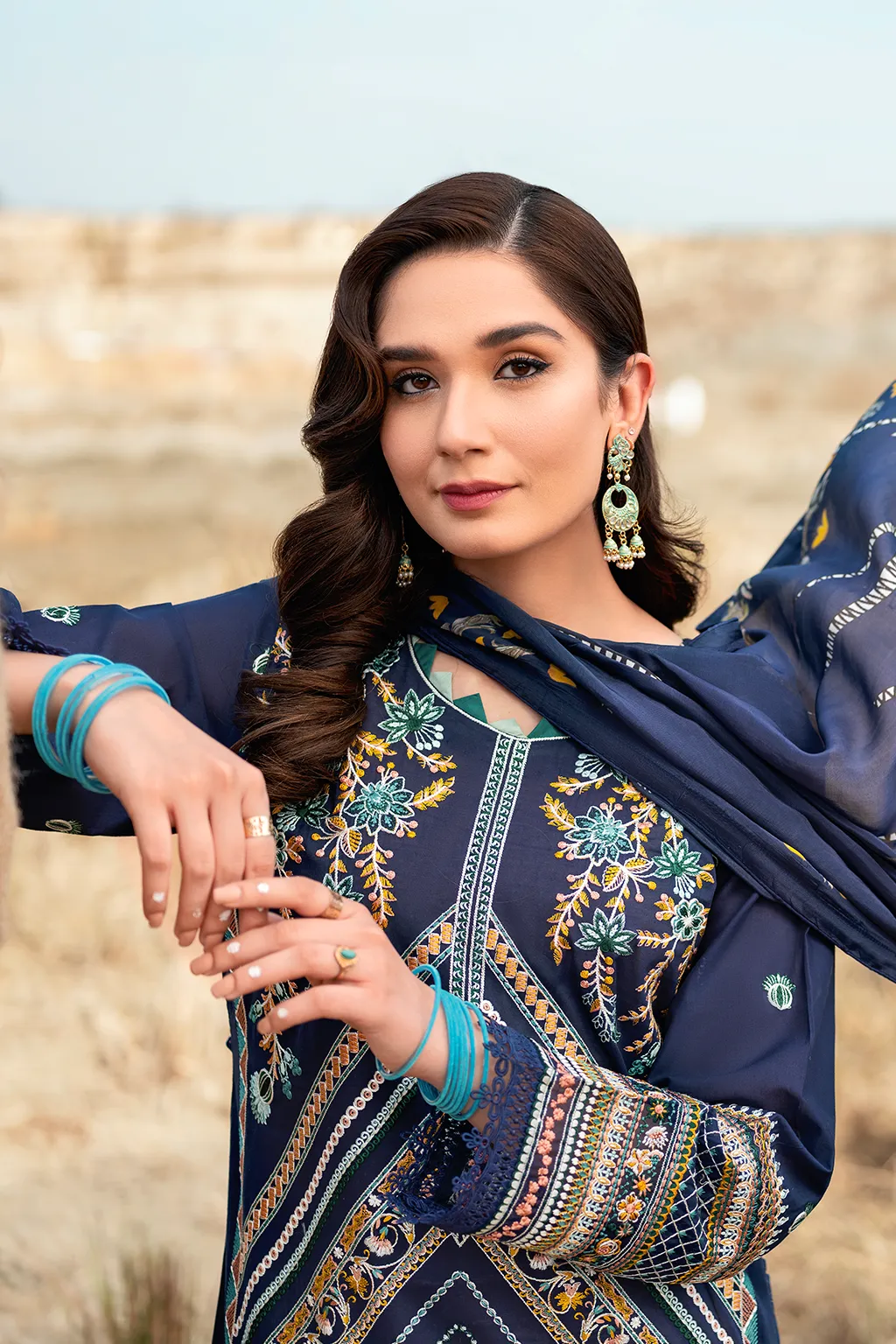 Y-608  |  Ramsha Riwayat Luxury Lawn Vol 7 Collection | Unstitched Lawn Embroidered Suits